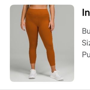 Lululemon invigorate high rise tight 25”